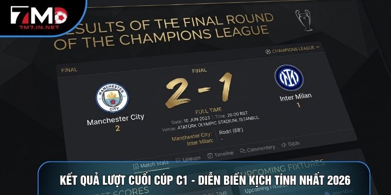 Kết Quả Lượt Cuối Cúp C1 - Diễn Biến Kịch Tính Nhất 2026